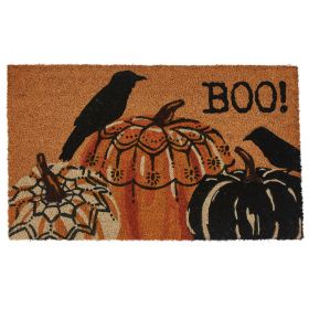 Two Crows And Pumpkins Doormat