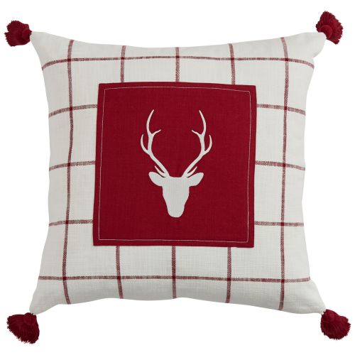 Eva & Co Christmas Cheer Reindeer Pillow 20" - Polyester Insert
