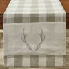 Eva & Co Antler Table Runner 72"L - Check