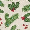 Boughs Of Holly Printed Braided Placemat 15" Dia