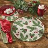 Boughs Of Holly Printed Braided Trivet 8"