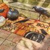 Two Crows And Pumpkins Doormat