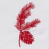 Patricia Heaton Home Cranberry Embroidered Pinecone Napkin