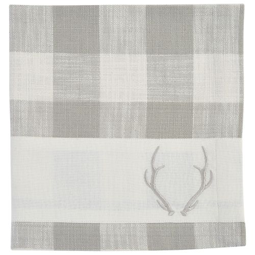 Eva & Co Antler Napkins Set Of 4 - Check