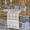 Eva & Co Antler Table Runner 72"L - Check