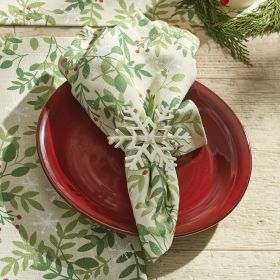 Williamsburg Snowflakes And Berries  Napkin