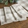 Eva & Co Antler Napkins Set Of 4 - Check