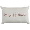 Eva & Co Christmas Cheer Merry Bright Pillow 16" x 26" - Polyester Insert