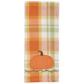 Applique Pumpkin Dishtowel
