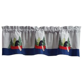 Boundary Waters Appliqued Valance 14"L