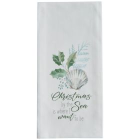Christmas By The Sea Dishtowel