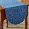 Spice Bin Braided Table Runner  54"L - Blue Spice