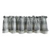 Onyx And Ivory Lined Layered Valance 16"L