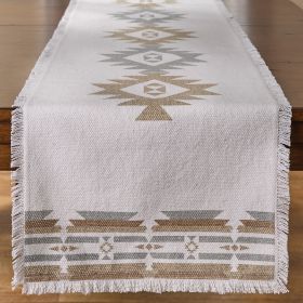 Eva & Co Neutral Aztec Printed Ruinner 72"L