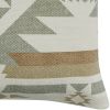 Eva & Co Neutral Aztec Printed 20" Pillow - Feather Down Insert