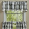 Onyx And Ivory Lined Layered Valance 16"L