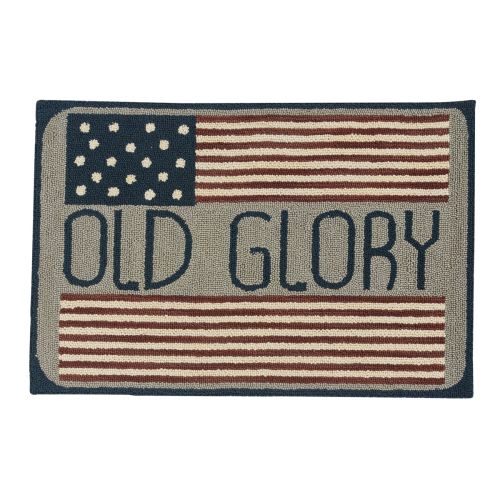 Old Glory Hooked Rug 2' x 3'