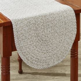 Spice Bin Braided Table Runner  54"L - Sea Salt