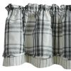 Onyx And Ivory Lined Layered Valance 16"L