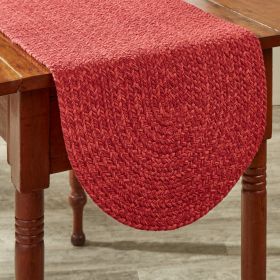 Spice Bin Braided Table Runner  54"L - Paprika