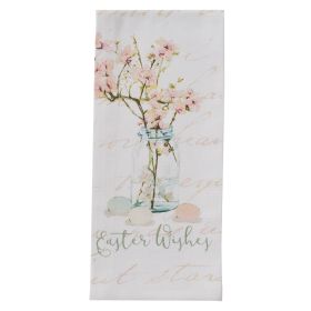 Spring In Bloom Easter Wishes Dishtowel