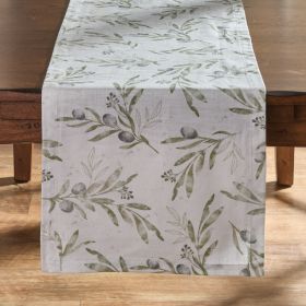 Olive Leaves Table Runner 54" L