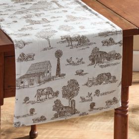Down On The Farm Toile 36" L Runner