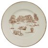 Down On The Farm Toile Salad Plate
