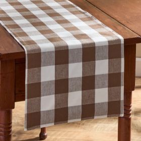 Wicklow Table Runner Backed 54" L-Brown And Cream