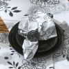 Black Medallion Napkin Ring