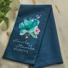 Family And Flowers Decorative Dishtowel