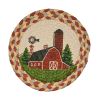 Barn Printed Braided Trivet 8"