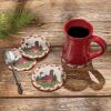 Barn Printed Braided Coasters Set of 4