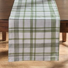 Greenlee Printed Plaid Table Runner 54" L