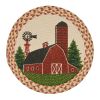 Barn Printed Braided Placemat 15" Dia