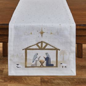 Away In A Manger Table Runner 54" L