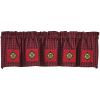 Black Bear Red Dawn Lined Patch Valance 14" L