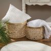 Woven Cane Round Baskets Set of 2