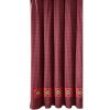 Black Bear Red Dawn Bear Patch Shower Curtain 72" X 72"