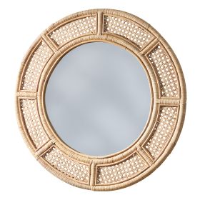 Cane Round Mirror 23" Dia