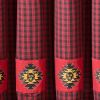 Black Bear Red Dawn Bear Patch Shower Curtain 72" X 72"