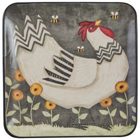 My Little White Hen Salad Plate
