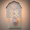 Barn Night Light - Distressed White