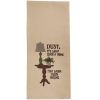 Dust Embroidered Dishtowel