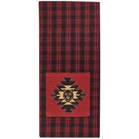 Black Bear Red Dawn Bear Patch Dishtowel