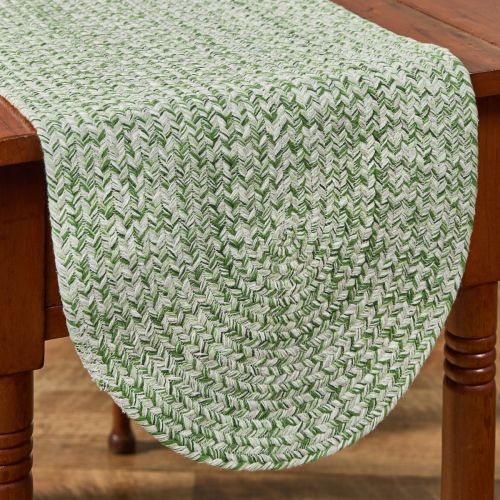 Spice Bin Braided Table Runner 54" L - Mint