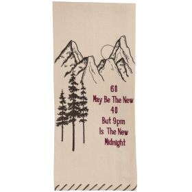 60 Is The New 40 Embroidered Dishtowel