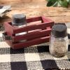 Cozy Farmhouse Salt And Pepper With Caddy