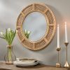 Cane Round Mirror 23" Dia