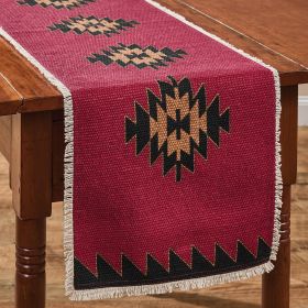 Black Bear Red Dawn Table Runner 54" L